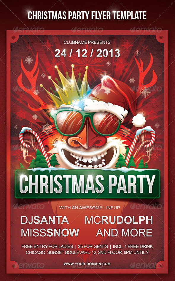 Christmas Party Flyer Template