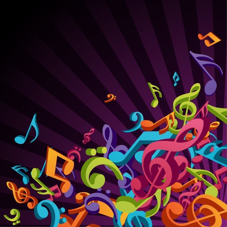 Colorful Music Notes