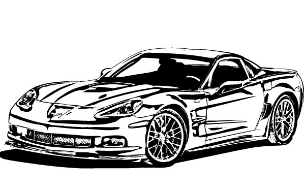 13 Corvette Car Vector Images