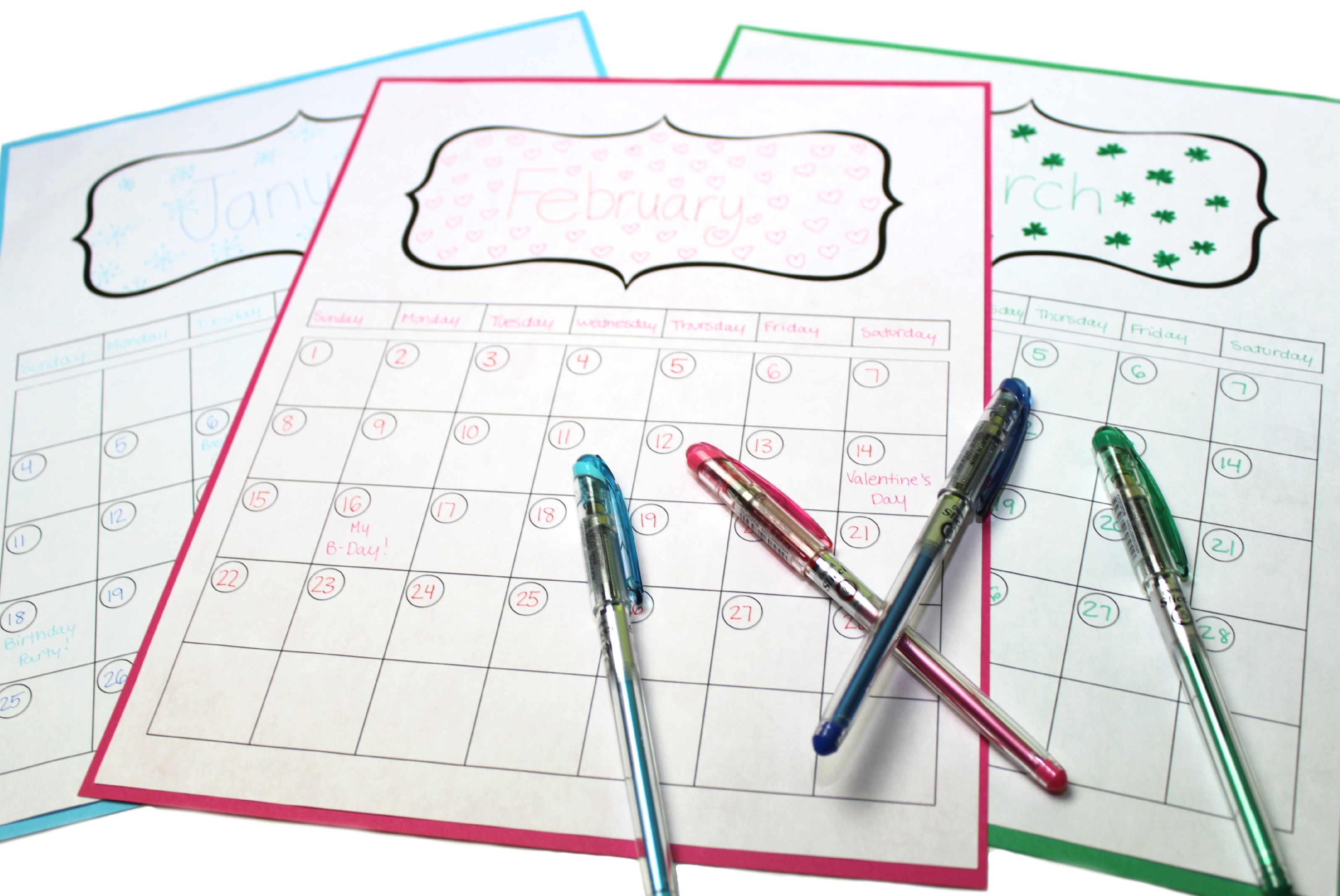 Create Your Own Printable Calendar 2015