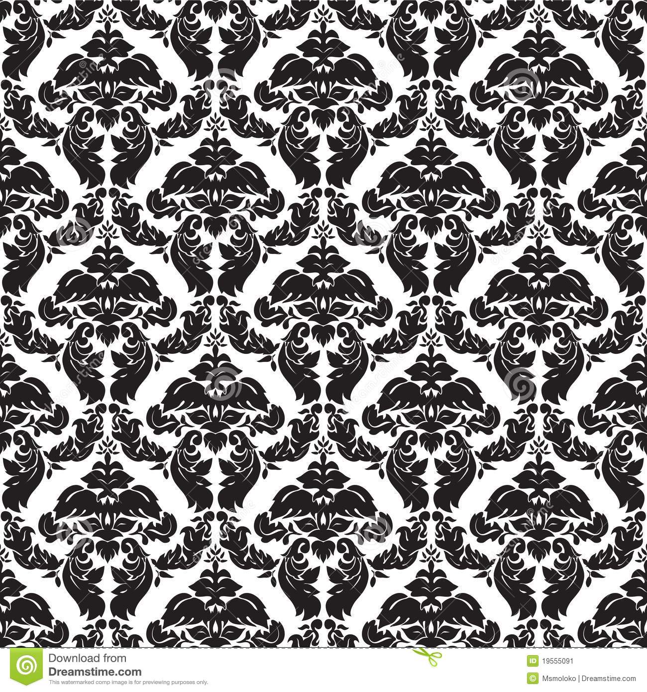 Damask Seamless Pattern Vector Illustration