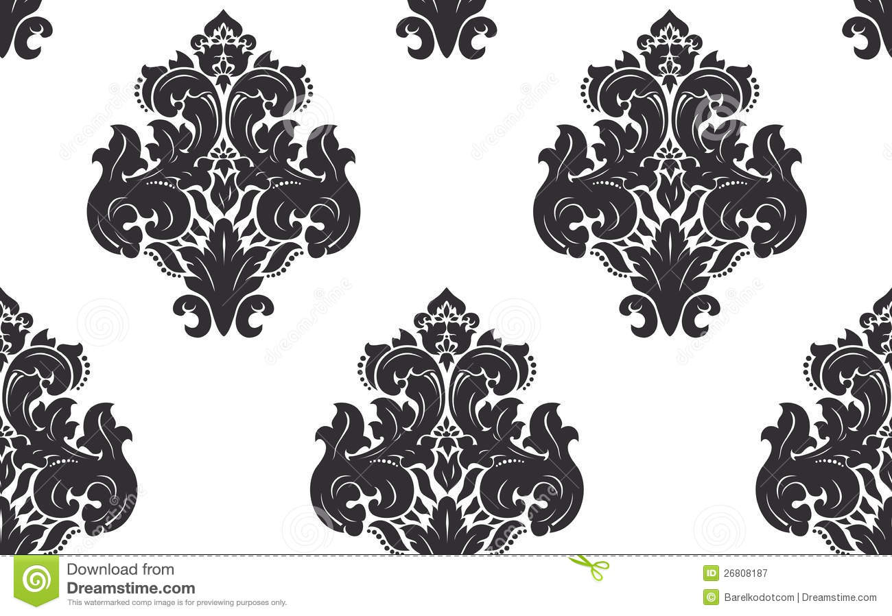 Damask Seamless Pattern Vector