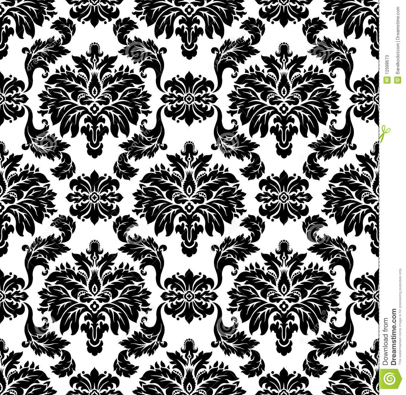 Damask Seamless Pattern Vector