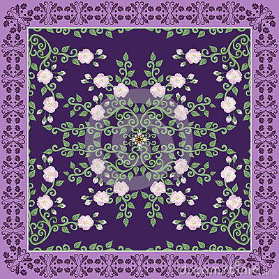 Dark Purple Floral Pattern