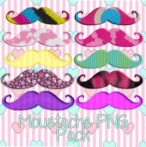 Different Color Mustache