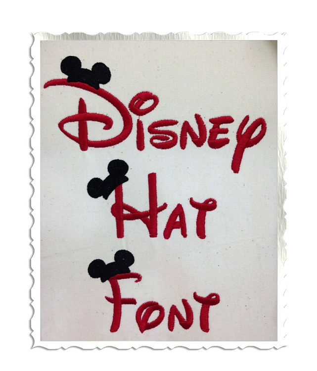 Disney Font for Machine Embroidery Alphabet