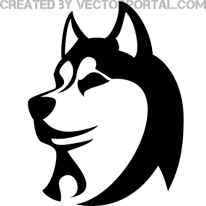 Dog Head Silhouette Vectors