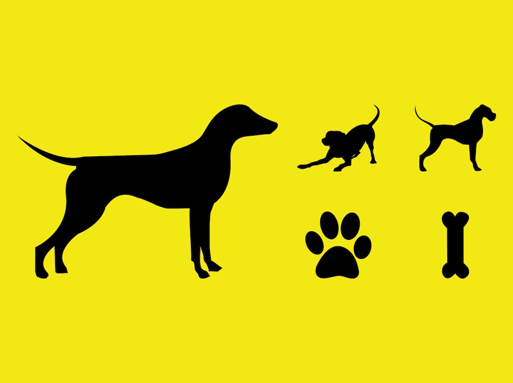 Dog Silhouette Free Vector Art