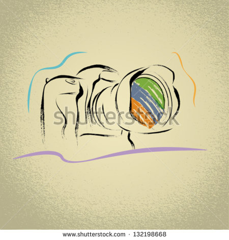 DSLR Camera Illustration DSLR Camera Illustration