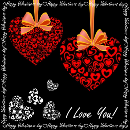 Elegant Valentine Hearts Clip Art