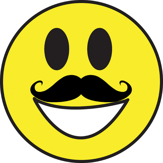 Emoji Smiley Face with Mustache
