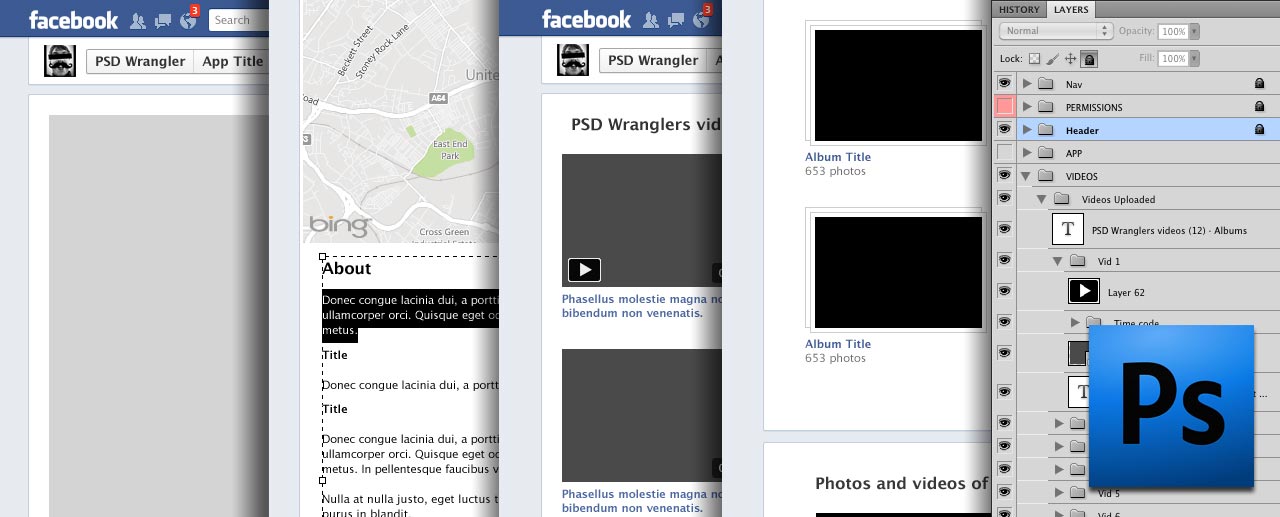 Facebook Page Template PSD Facebook Page Template PSD