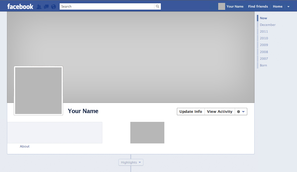 12 Mobile Facebook Profile Layout PSD Images