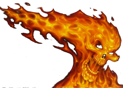Fire Flames Skull PNG
