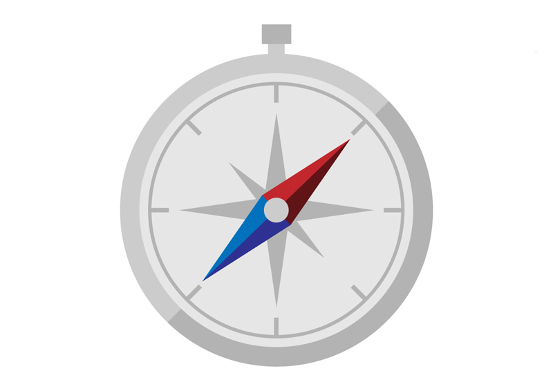 Flat Compass Icon