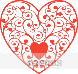 Floral Heart Clip Art