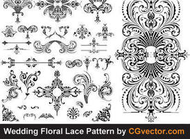 18 Lace Pattern Vector Flowers Images