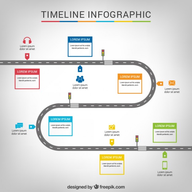Free Infographic Templates Timeline Road