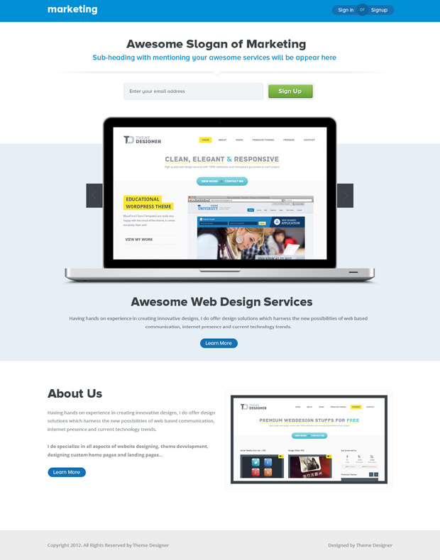 Free Landing Page Templates Free Landing Page Templates