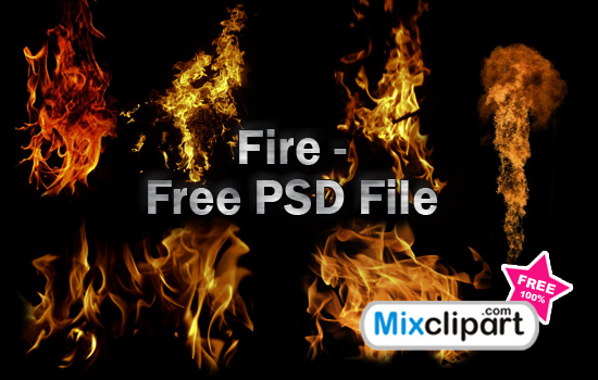 13 PSD Transparent Fire Images