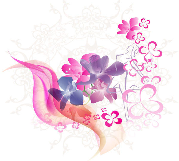 Free Pink Vector Flower