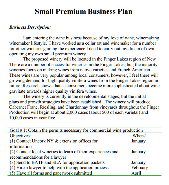 Free Small Business Plan Template Free Small Business Plan Template