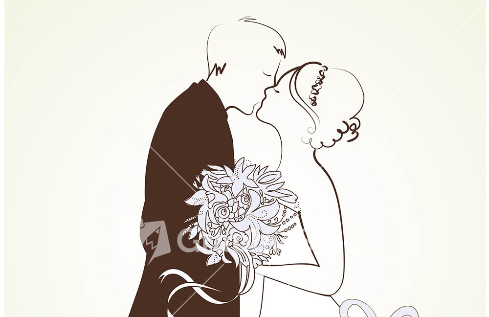 Free Vector Bride and Groom