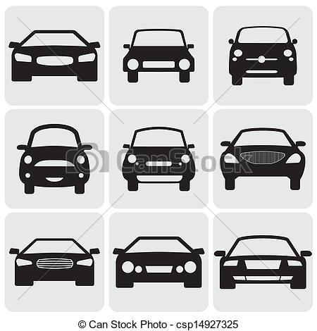 Front of Car Clip Art Black and White