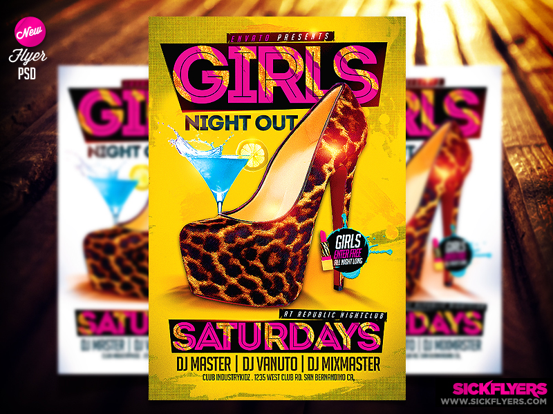 17 Photo PSD Flyer Party For Girl Images