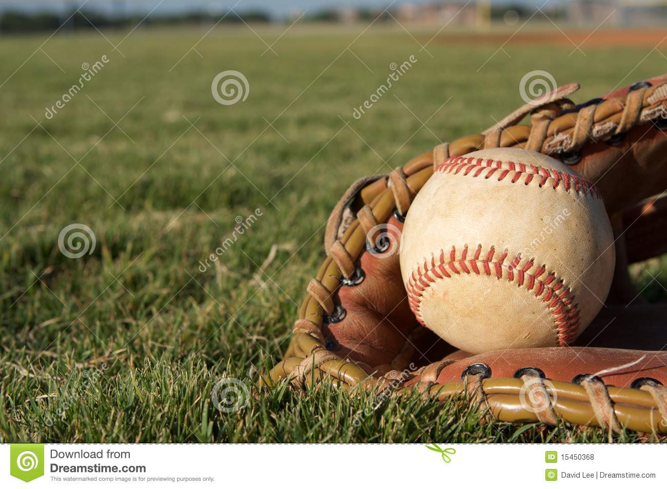Glove On Baseball Field