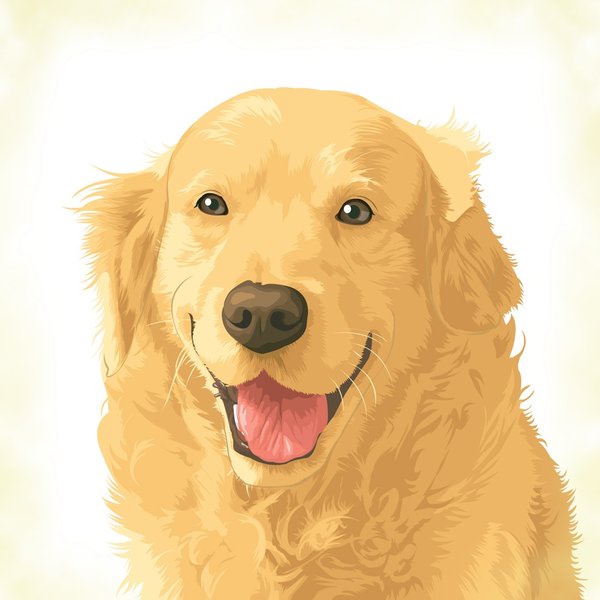 Golden Retriever Vector Art