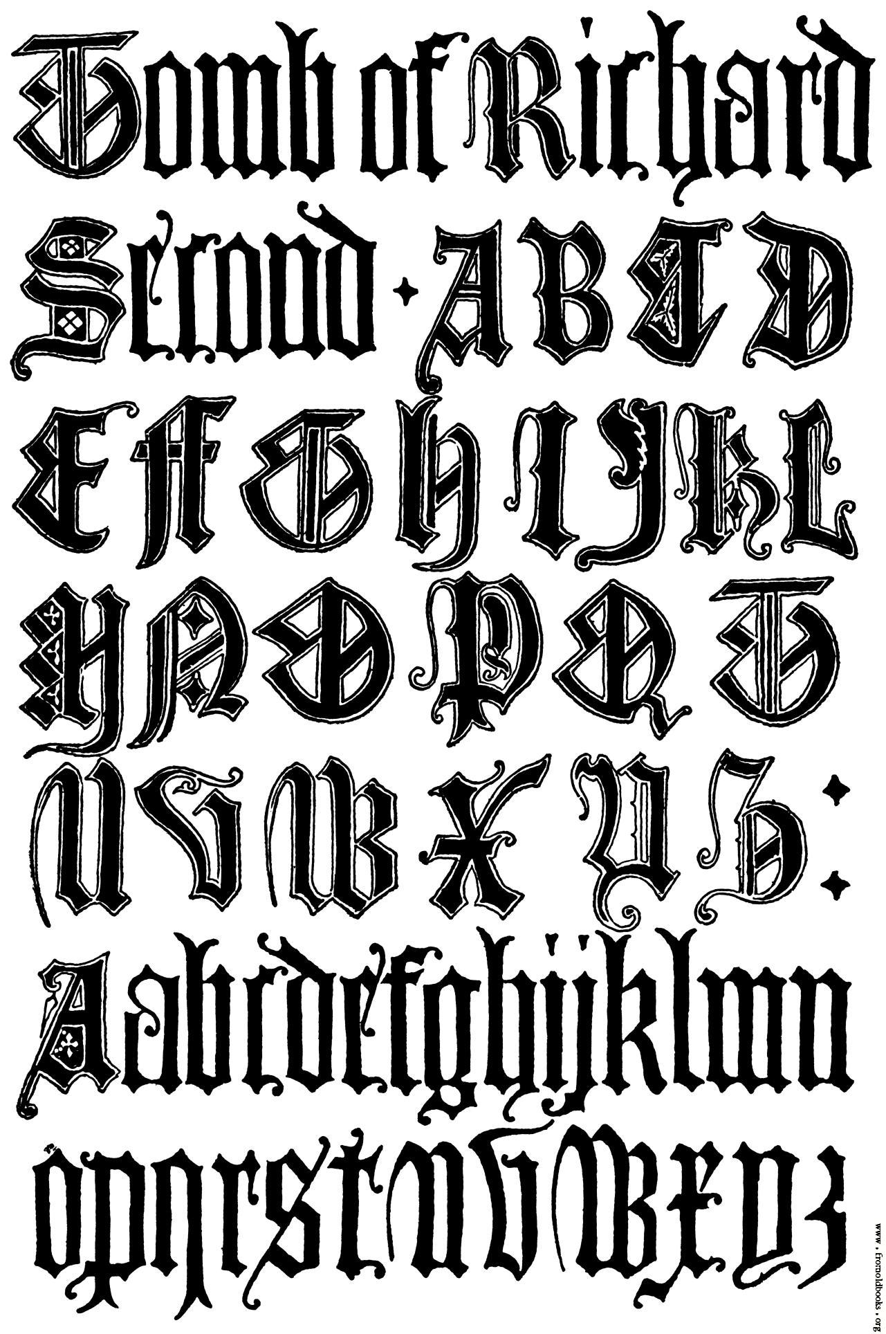 gothic fonts alphabet