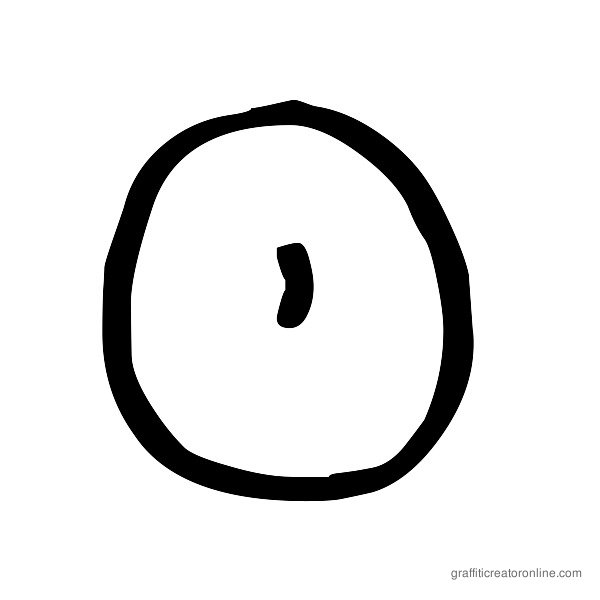 Graffiti Bubble Letter O Graffiti Bubble Letter O
