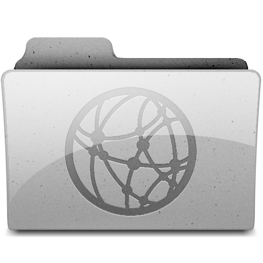 Grey Network Cloud Icon