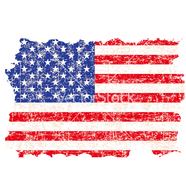 Grunge American Flag Vector