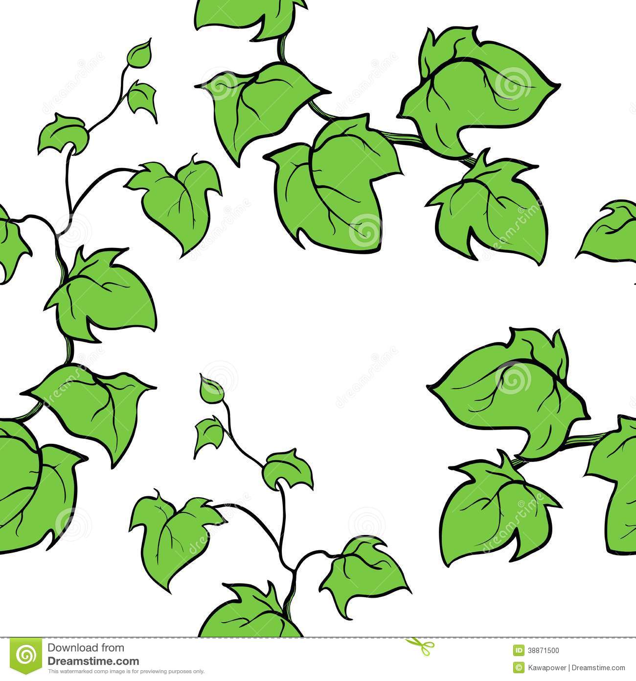 Hand Drawn English Ivy Plants