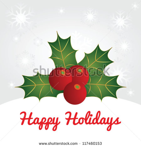 Happy Holidays Mistletoe