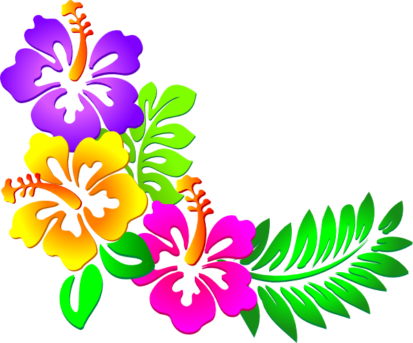 Hawaiian Flower Border Clip Art Hawaiian Flower Border Clip Art