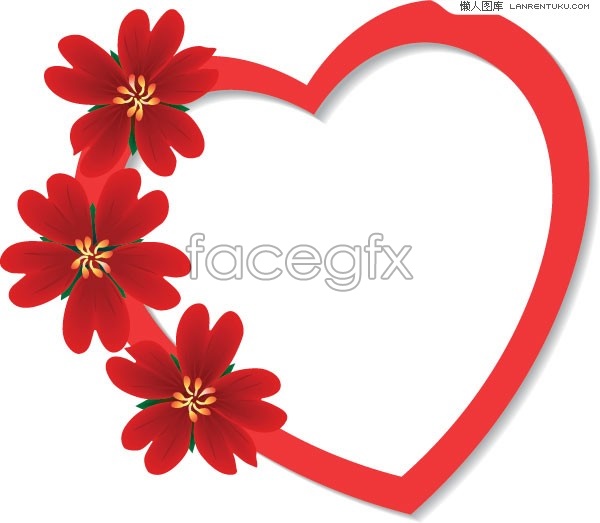 Heart Shaped Flower Border