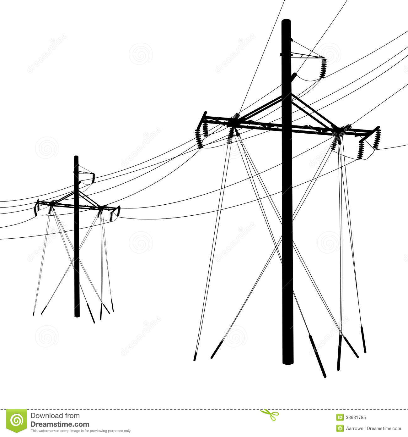 High Voltage Power Lines Vector