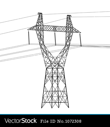 High Voltage Power Lines Vector