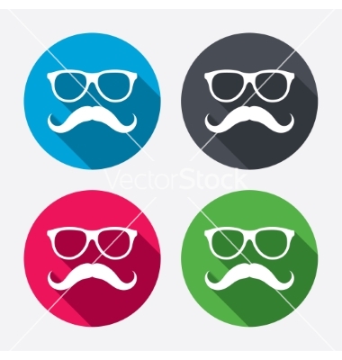 Hipster Mustache Vectors