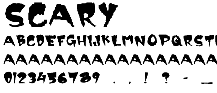 Horror Alphabet Fonts Scary