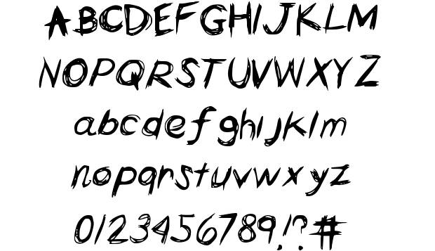 Horror Alphabet Fonts Scary