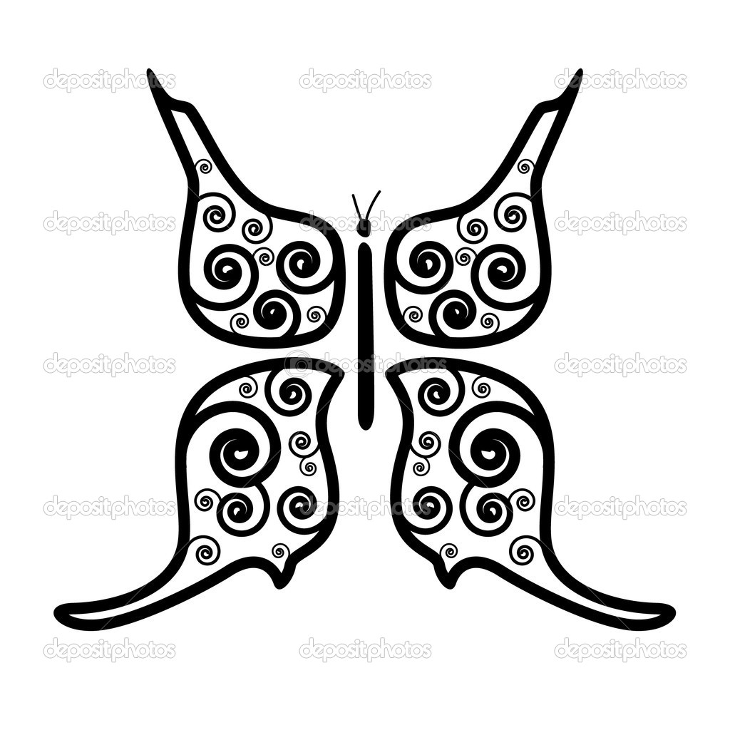 Illustration Butterfly Outline