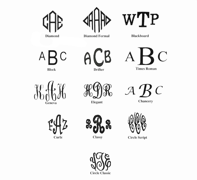 Initial Monogram Font Names