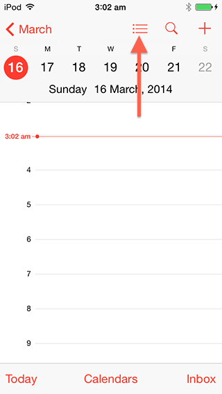 iOS 7 Calendar List View