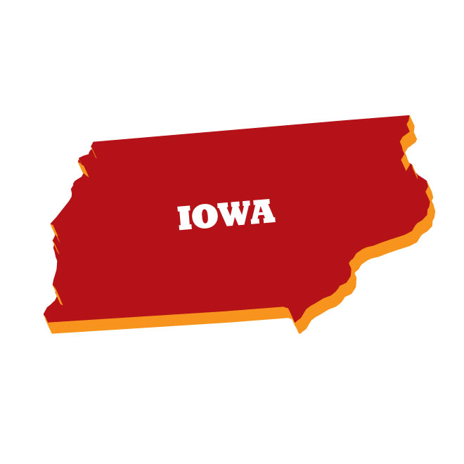 Iowa State Outline Vector