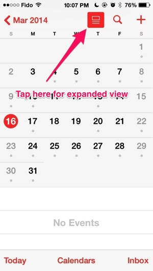 iPhone iOS 7 Calendar Icon