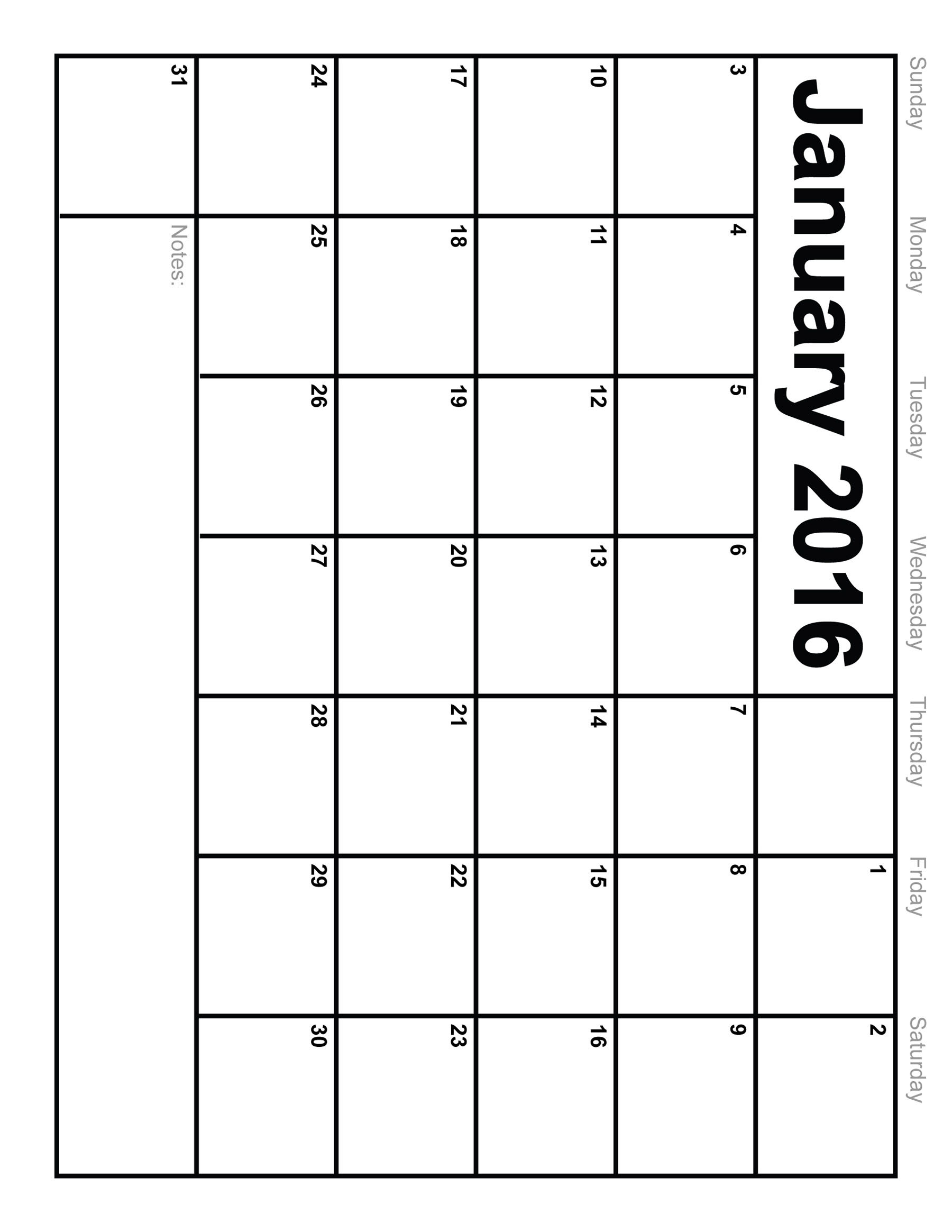 January 2015 Calendar Printable